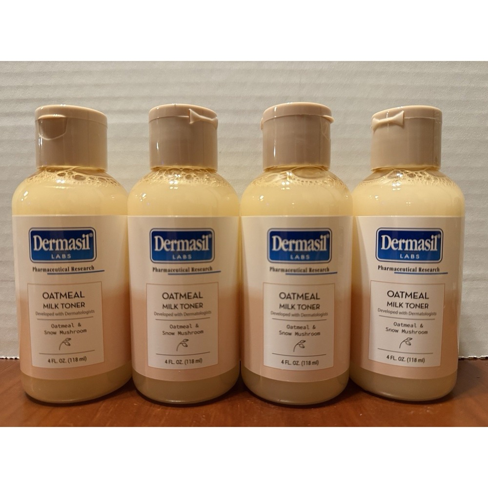(4) FOUR Dermasil Oatmeal Milk Toner 4oz each bottle.‎